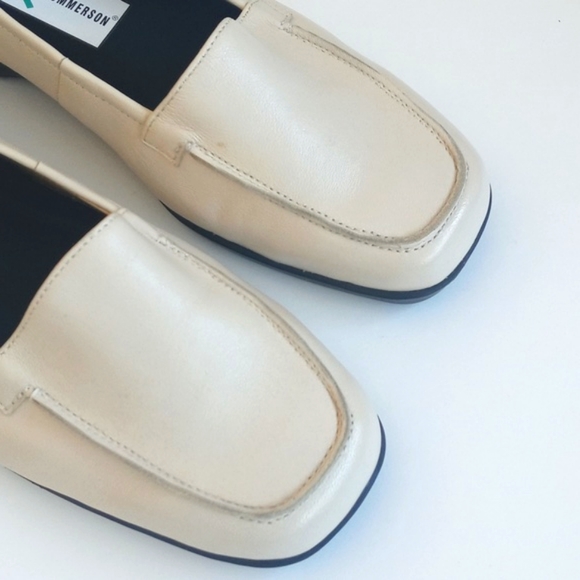 Ros Hommerson Cream Leather Slip On Loafers 7.5 (Beautiful & Minimalist Style) - Picture 2 of 13